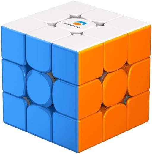 MonsterGo Monster Go Magnetic 3x3 Standard Speed Cube Stickerless 3D Puzzle Toy for Kids Teens and Adults Educational Practice with MG 3 V2 by KsmToys