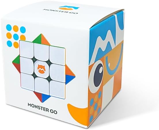 MonsterGo Monster Go Magnetic 3x3 EDU Speed Cube Stickerless 48 Magnets 3D Puzzle Toy for Kids Teens and Adults Educational Practice with MG EDU 56mm by KsmToys