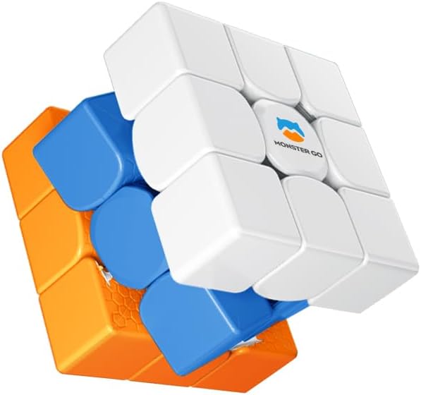 MonsterGo 3x3 Fast Rainbow Training 3 Color Speed Cube MG Cube Learning Series for Kids and Beginners by KsmToys