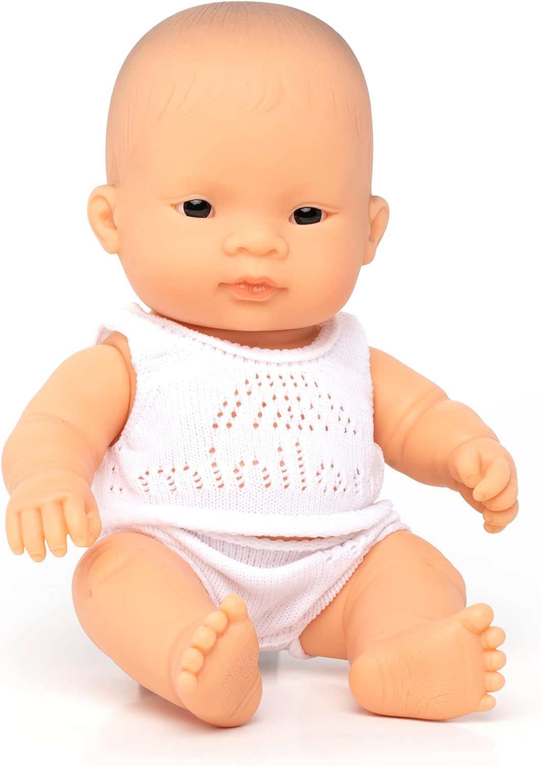 KsmToys Miniland 8.25″ 20cm Soft Body Asian Baby Girl Doll with Organic Cotton Clothes BPA-Free Vinyl Anatomically Correct Fully Articulated and Posable