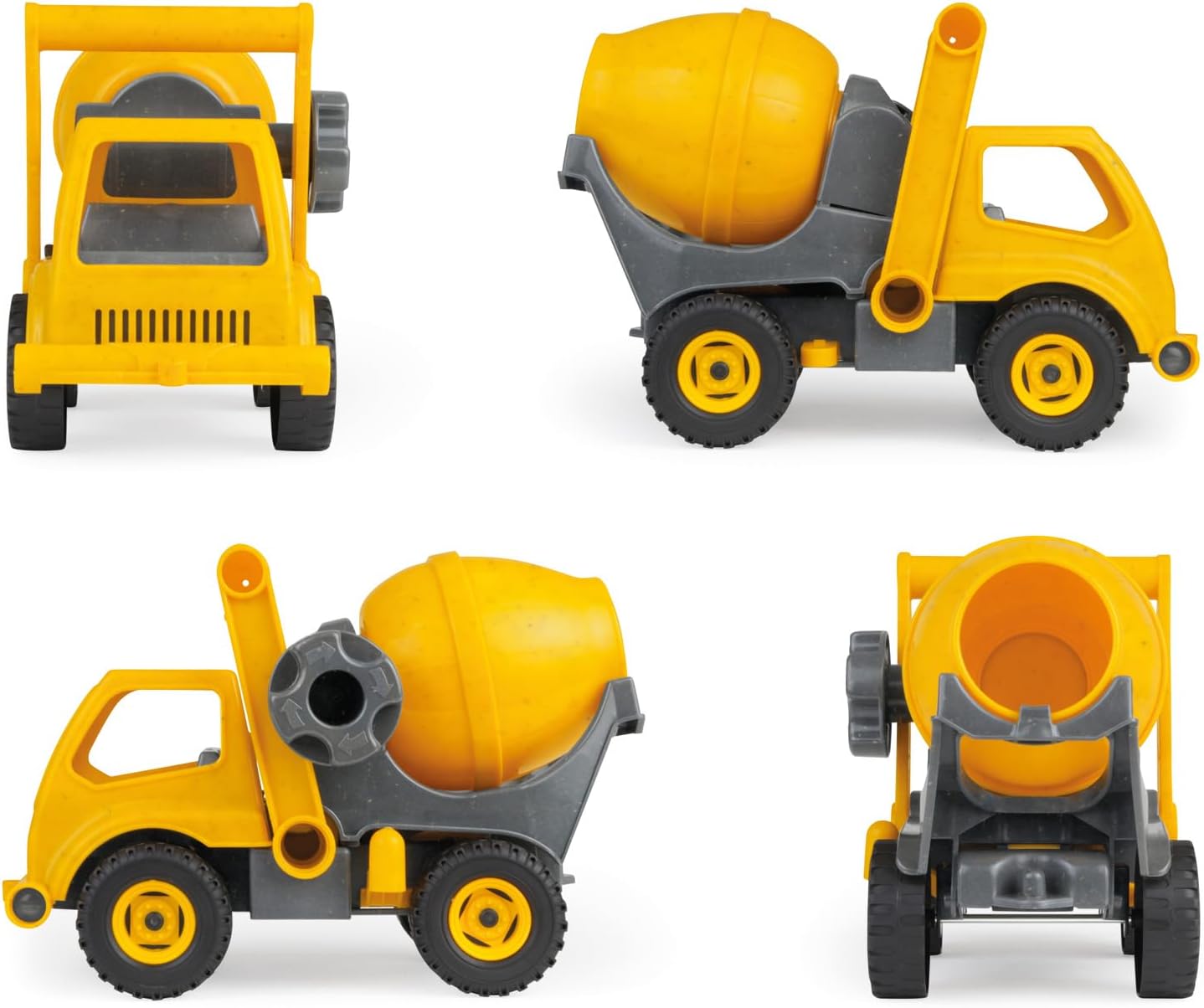 KsmToys Lena Eco Active Cement Mixer Toy Truck for Kids, Easy Grab Handle and Flip Open Cab, Super Sturdy Construction for Real Action (Digging in The Dirt Or Sandbox)
