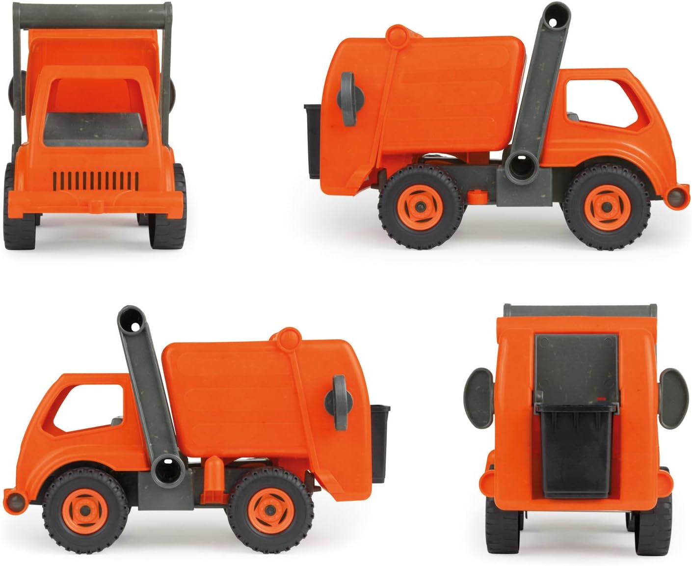 KsmToys Lena Eco Active Garbage Truck Toy for Kids, Easy Grab Handle and Flip Open Cab, Super Sturdy Construction for Real Action (Digging in The Dirt Or Sandbox) …