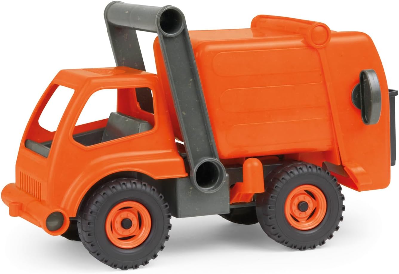 KsmToys Lena Eco Active Garbage Truck Toy for Kids, Easy Grab Handle and Flip Open Cab, Super Sturdy Construction for Real Action (Digging in The Dirt Or Sandbox) …