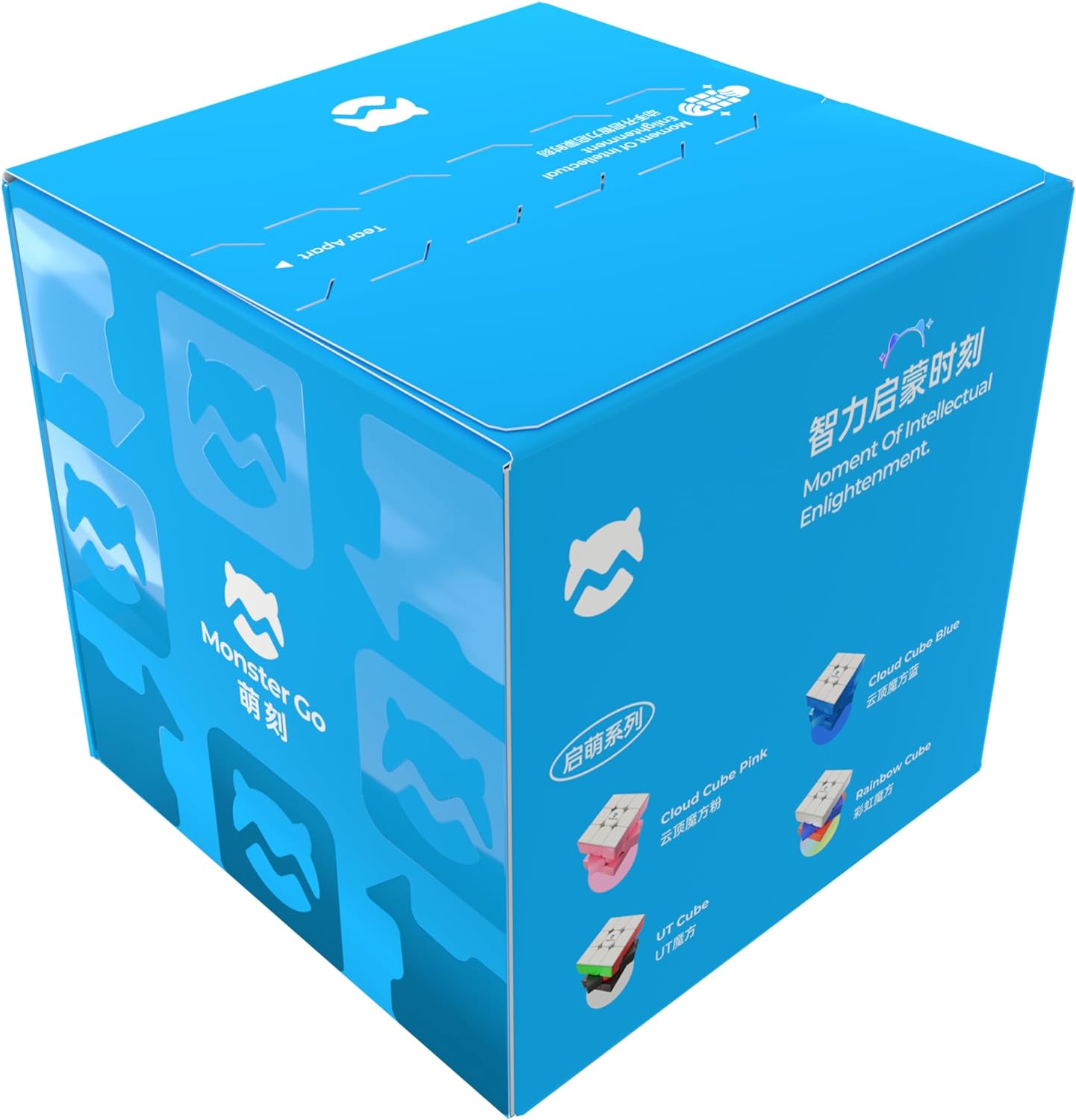 MonsterGo 3x3 Fast Rainbow Training 3 Color Speed Cube MG Cube Learning Series for Kids and Beginners by KsmToys