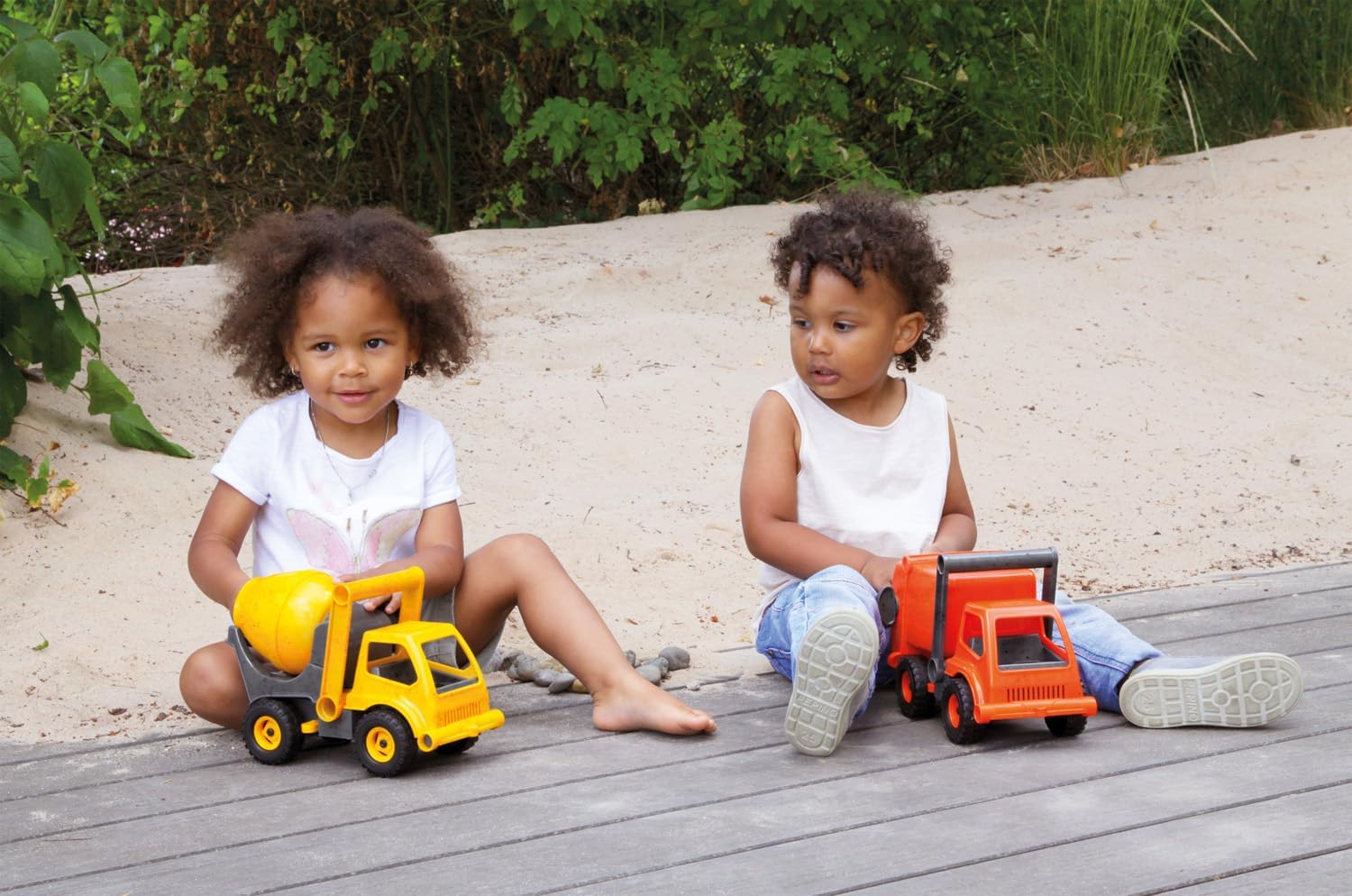 KsmToys Lena Eco Active Cement Mixer Toy Truck for Kids, Easy Grab Handle and Flip Open Cab, Super Sturdy Construction for Real Action (Digging in The Dirt Or Sandbox)