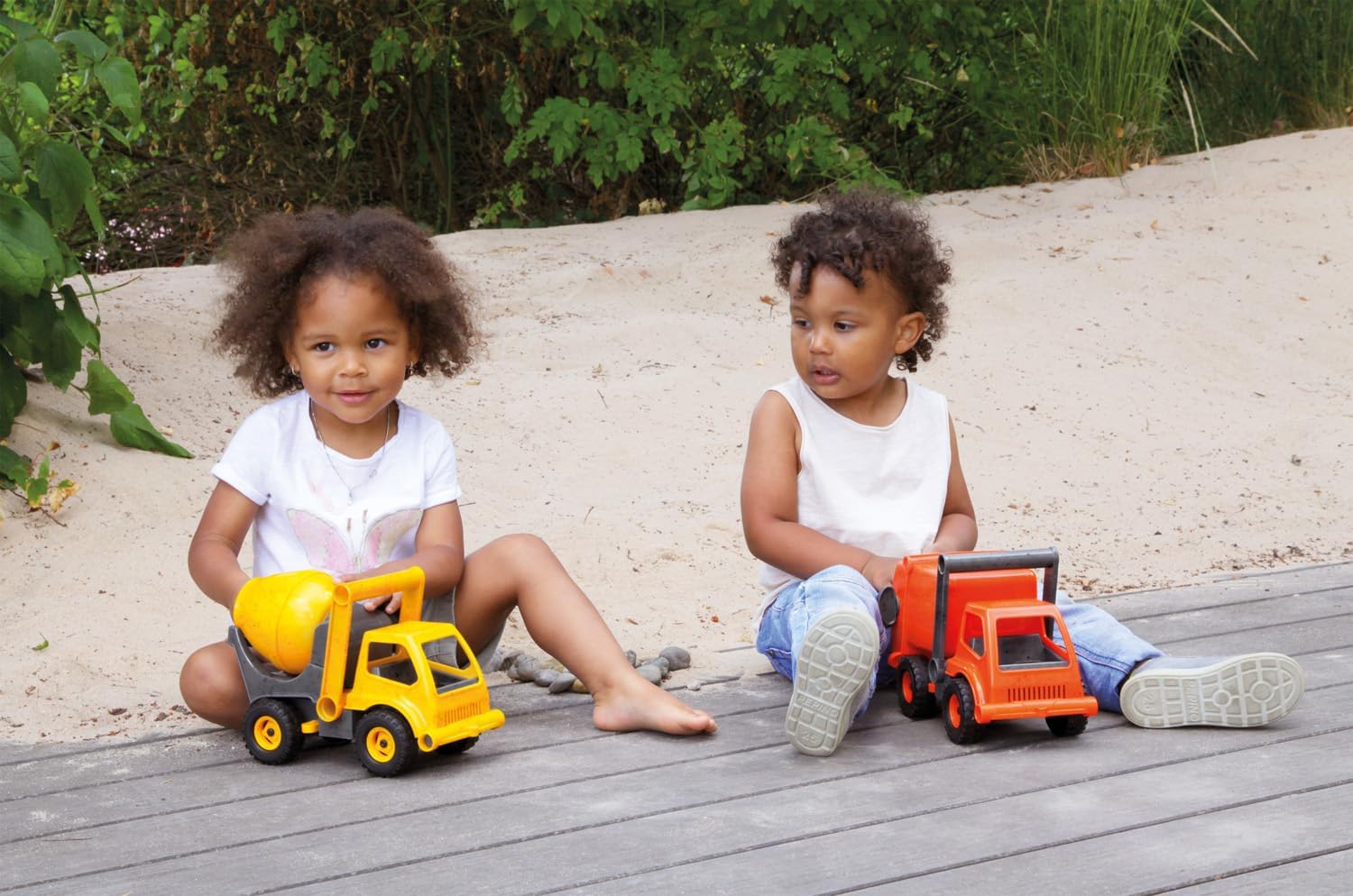 KsmToys Lena Eco Active Garbage Truck Toy for Kids, Easy Grab Handle and Flip Open Cab, Super Sturdy Construction for Real Action (Digging in The Dirt Or Sandbox) …