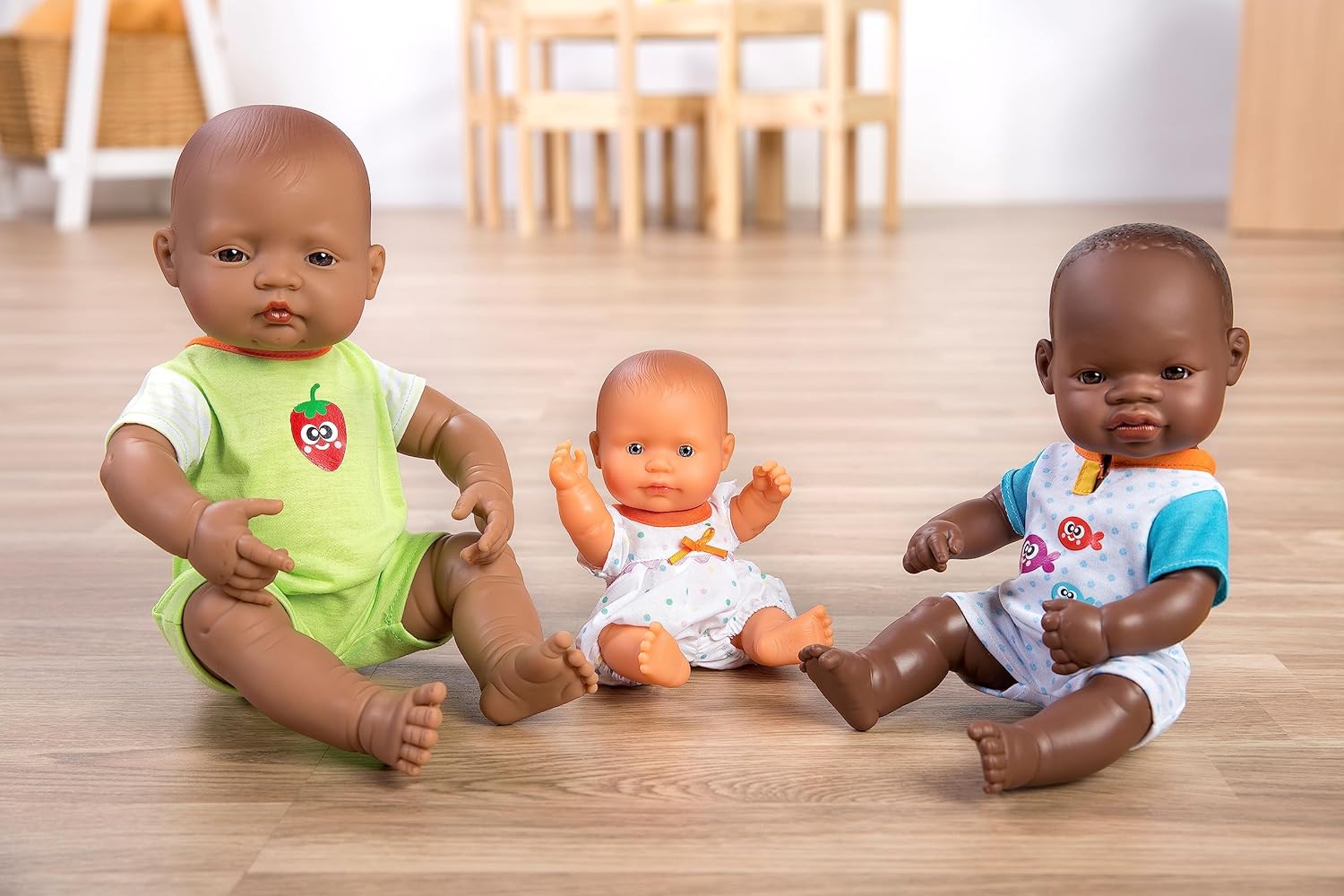 KsmToys Miniland 8.25″ 20cm Soft Body African Baby Girl Doll with Organic Cotton Clothes BPA-Free Vinyl Anatomically Correct Fully Articulated and Posable