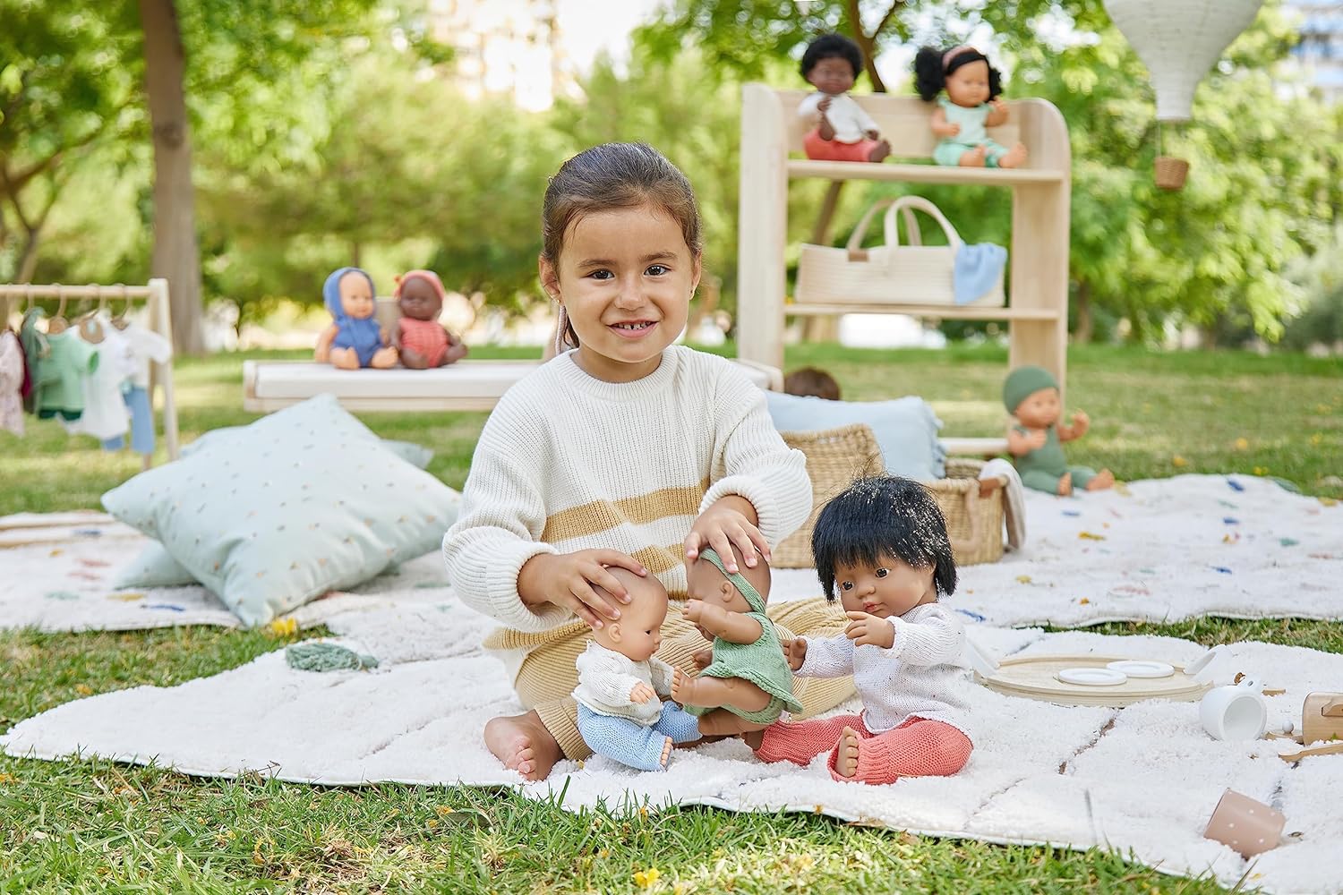 KsmToys Miniland 8.25″ 20cm Soft Body Hispanic Baby Girl Doll with Organic Cotton Clothes BPA-Free Vinyl Anatomically Correct Fully Articulated and Posable