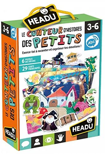 Le Conteur D'Histoires Des Petits Or Tell and Make Your Stories Development Game 108 Pieces by Headu
