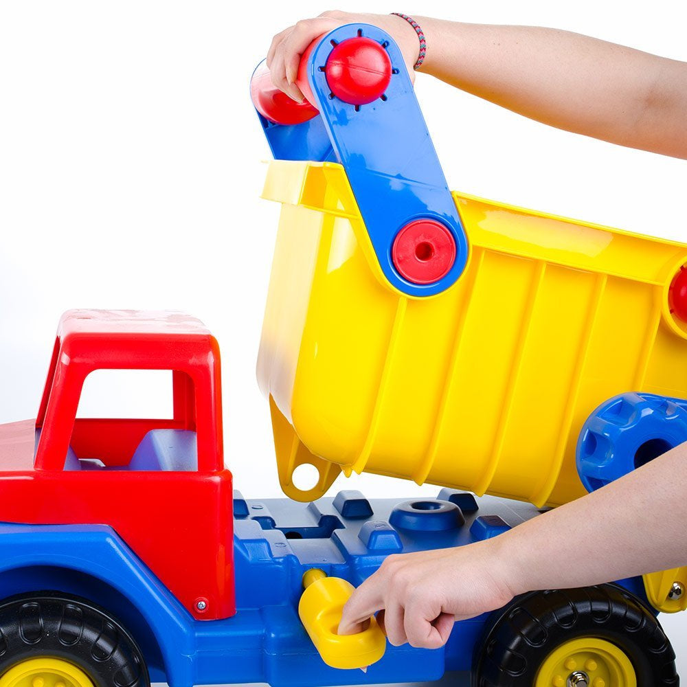 Truck No. 1 Ride On Dump Truck With Easy Grip Handles By Wader Quality Toys