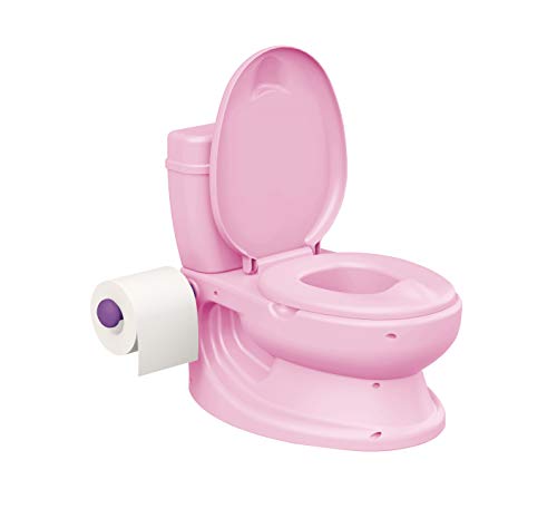 ToyLet Toilet Training Potty with a toilet seat cover wipes storage & paper roll holder PINK