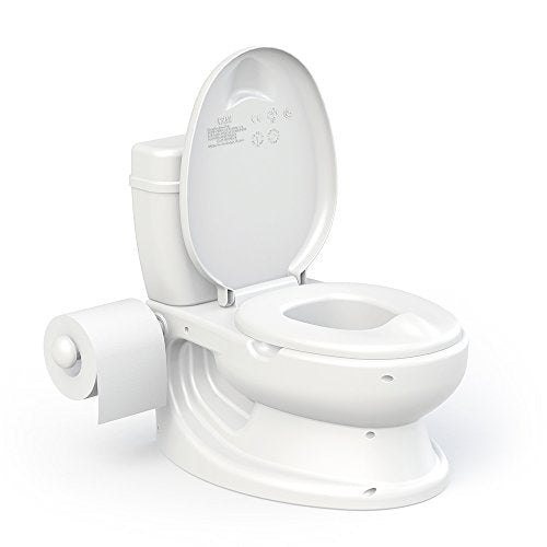 ToyLet Toilet Training Potty with a toilet seat cover wipes storage & paper roll holder WHITE