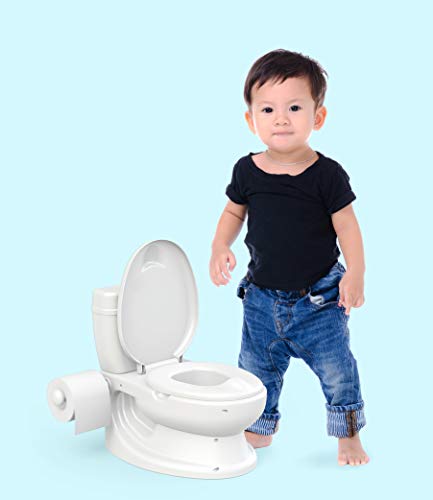 ToyLet Toilet Training Potty with a toilet seat cover wipes storage & paper roll holder WHITE