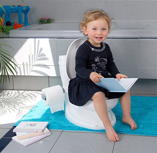 ToyLet Toilet Training Potty with a toilet seat cover wipes storage & paper roll holder WHITE