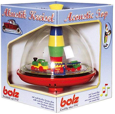 Classic Train Spinning Top Toy from KsmToys by Bolz. Real Action and Sounds when the top spins. Durable 9.5" x 7.5" x 7.5" Ages 18 m+