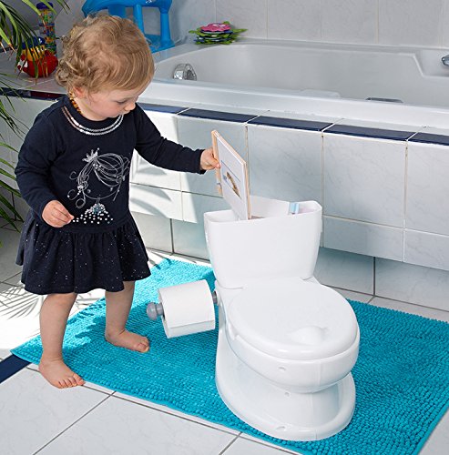 ToyLet Toilet Training Potty with a toilet seat cover wipes storage & paper roll holder WHITE