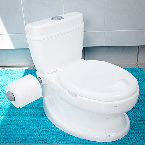 ToyLet Toilet Training Potty with a toilet seat cover wipes storage & paper roll holder WHITE