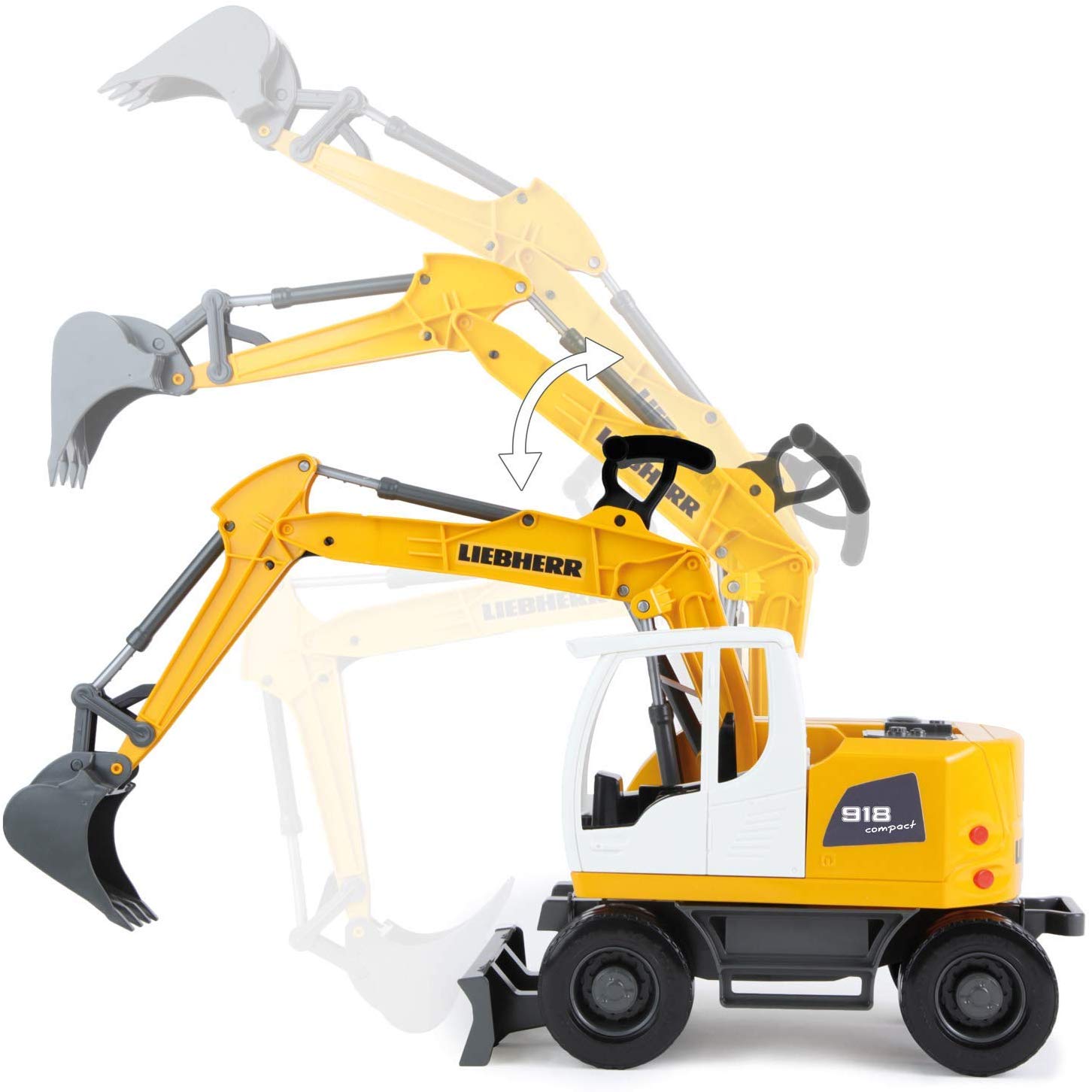 Liebherr A918 Litronic Excavator for 3-Year-Old Boys and Girls Realistic 1:15 Scale Model By Lena From KsmToys