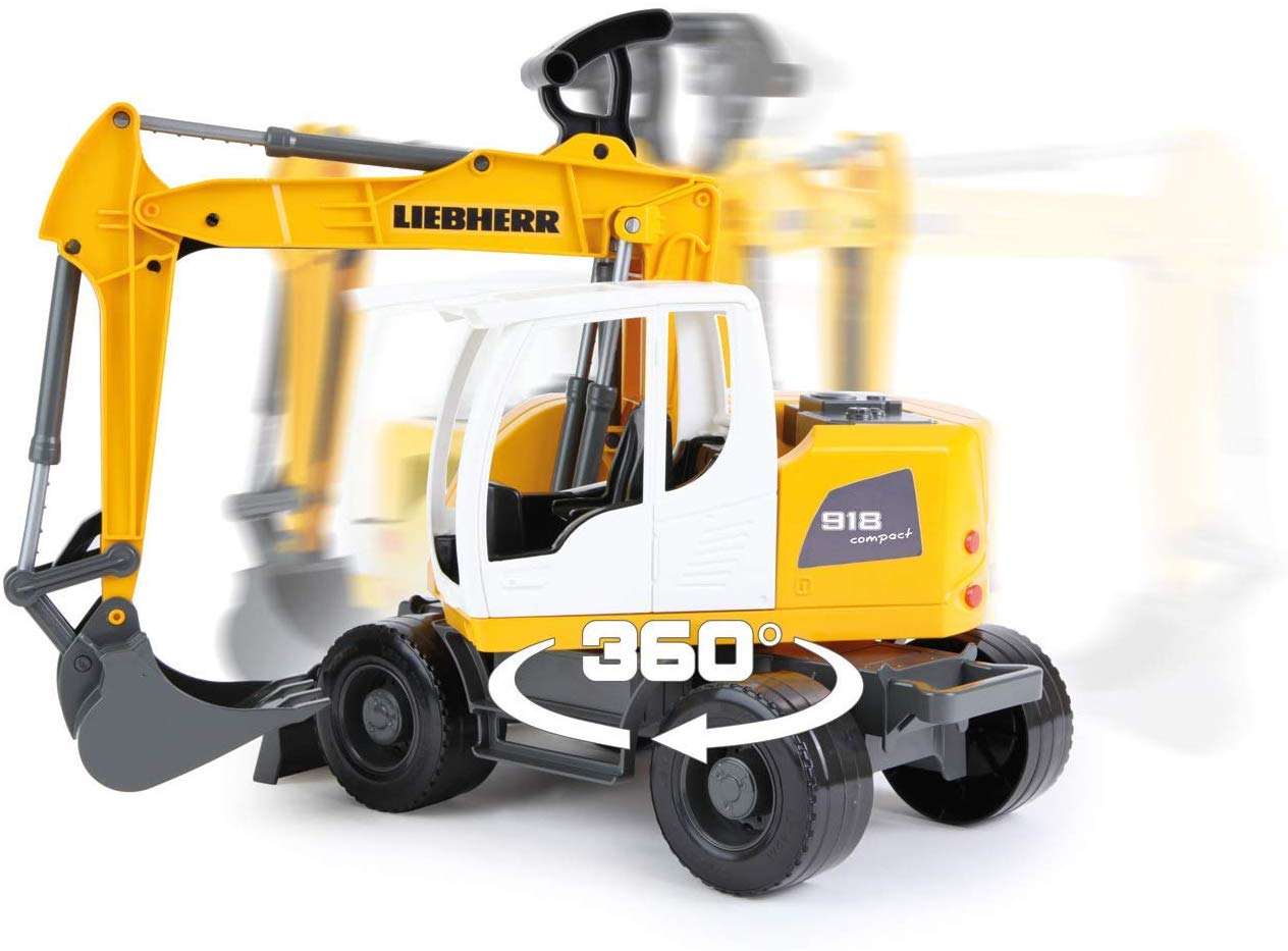 Liebherr A918 Litronic Excavator for 3-Year-Old Boys and Girls Realistic 1:15 Scale Model By Lena From KsmToys