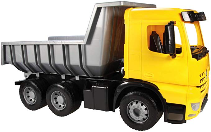 Mercedes Benz Dump Truck, Silver and Yellow Model By Lena From KsmToys