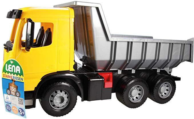 Mercedes Benz Dump Truck, Silver and Yellow Model By Lena From KsmToys