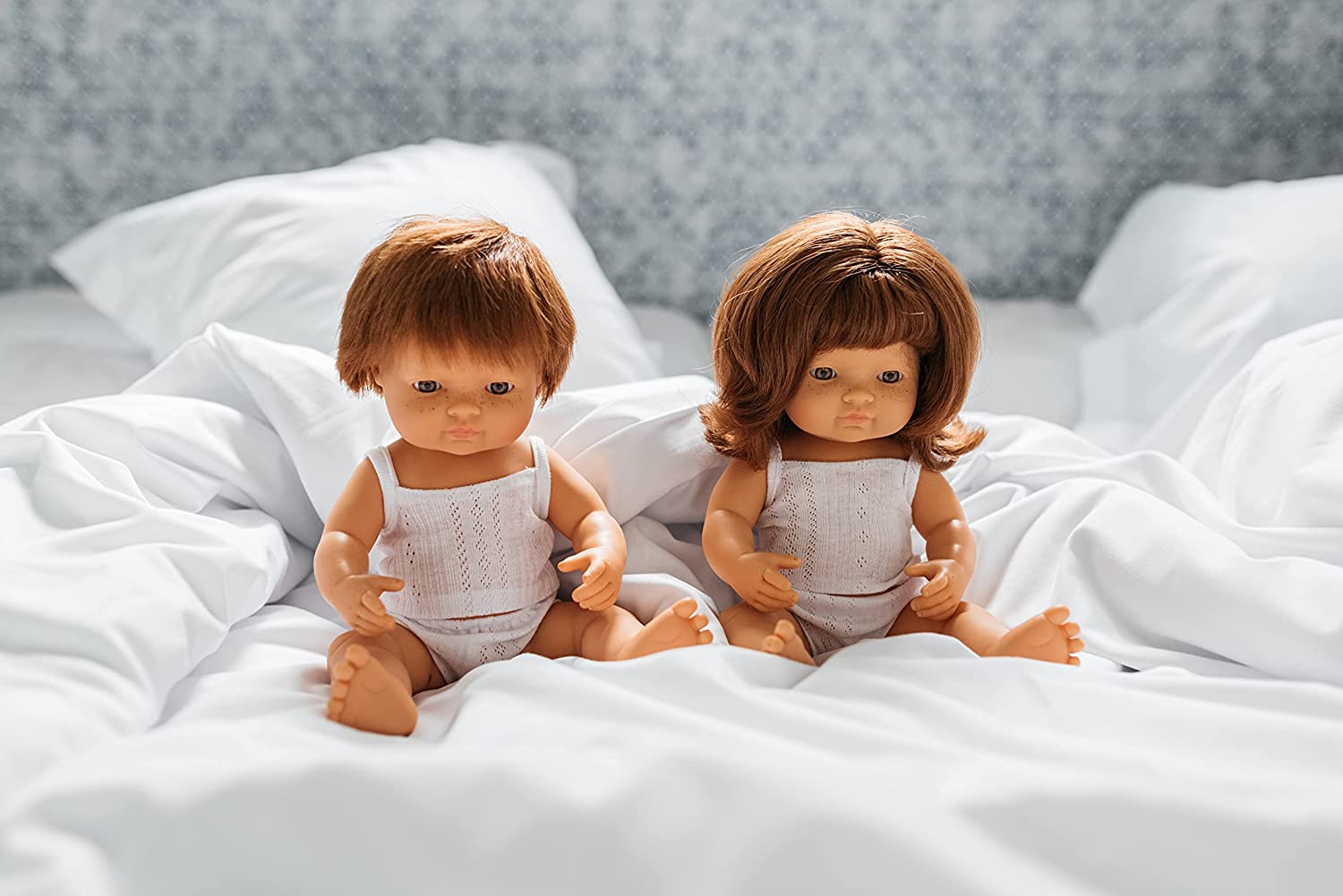 Soft Body Red Hair Baby Doll Boy Caucasian Anatomically Correct Fully Articulated Posable in Size of 15"