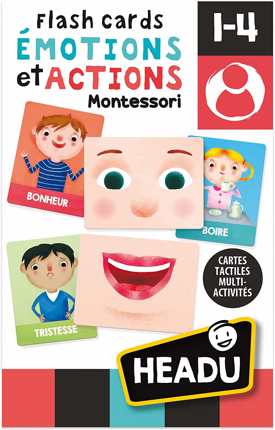 Flashcards Émotions et Actions Montessori Or Emotions and Actions Flash Cards Learn to Recognise Facial Expressions and Emotions by Headu