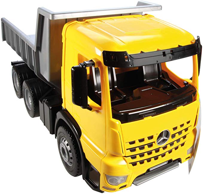 Mercedes Benz Dump Truck, Silver and Yellow Model By Lena From KsmToys
