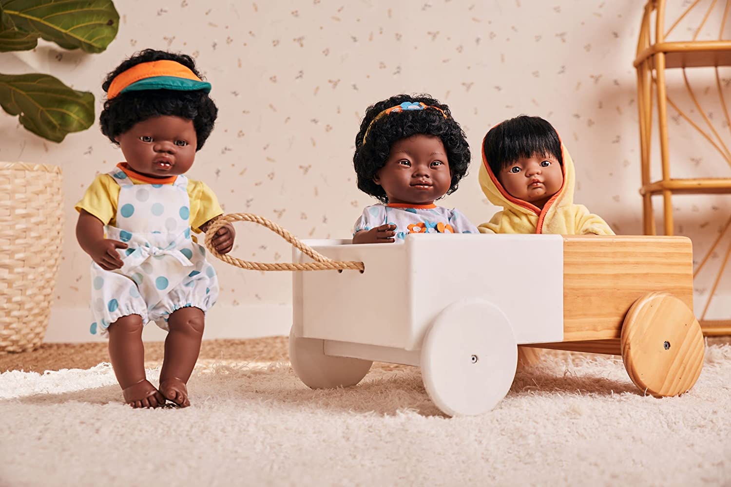 Soft Body Black Hair Baby Doll Boy African American Anatomically Correct Fully Articulated Posable in Size of 15"