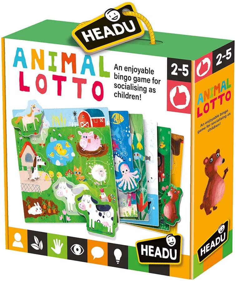 Headu Animal Lotto Montessori a FunBingo Game for Children for Kmstoys by Headu