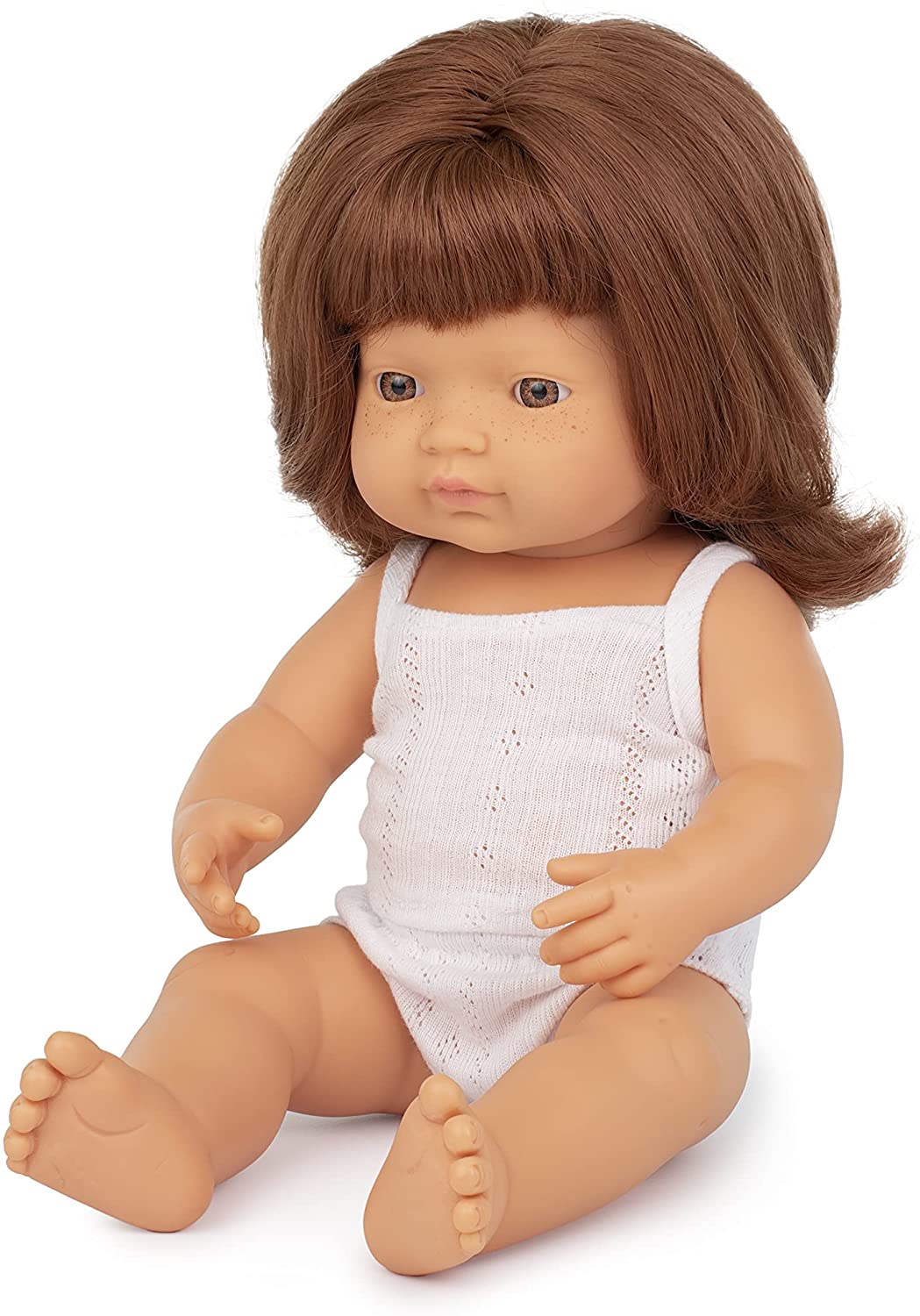 Soft Body Red Hair Baby Doll Girl Caucasian Anatomically Correct Fully Articulated Posable in Size of 15"