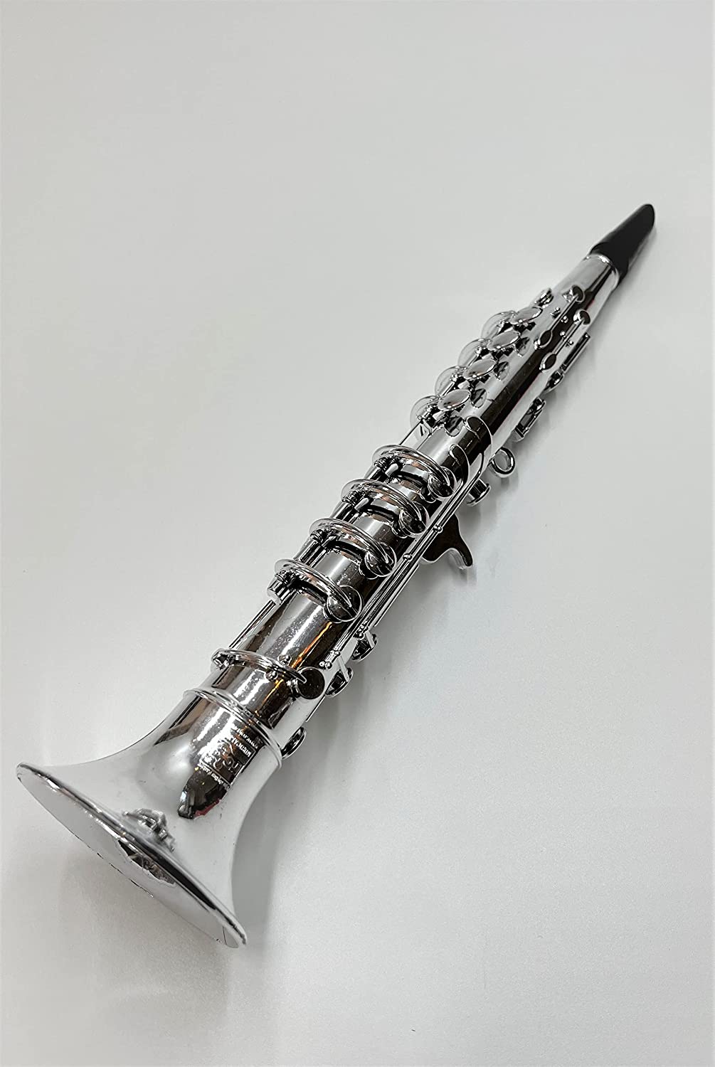 My First Toy Clarinet for Kids in Silver Finish with Standard Keys is a Great Learning Kid Toy Instrument and Teaching Tool for Children Ages 3+ BPA Free.