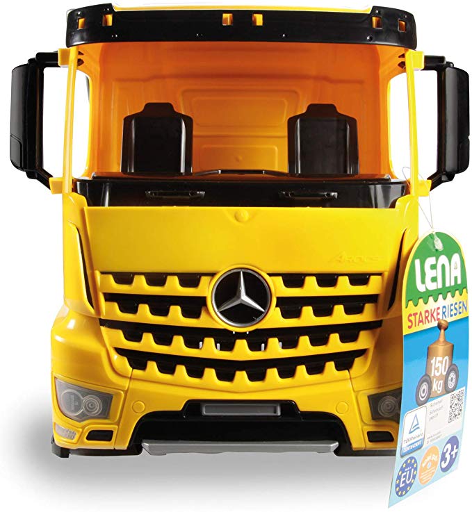 Mercedes Benz Dump Truck, Silver and Yellow Model By Lena From KsmToys