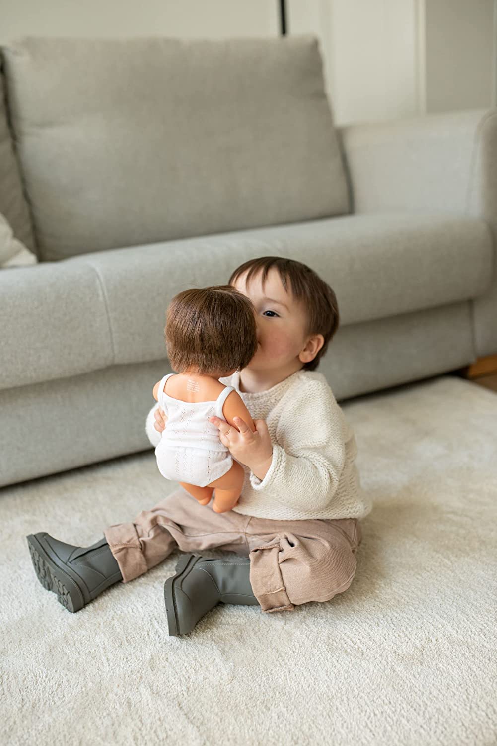Soft Body Red Hair Baby Doll Boy Caucasian Anatomically Correct Fully Articulated Posable in Size of 15"