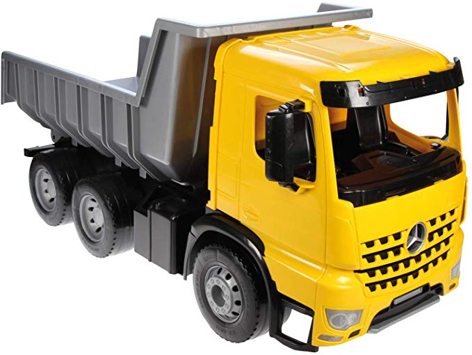 Mercedes Benz Dump Truck, Silver and Yellow Model By Lena From KsmToys
