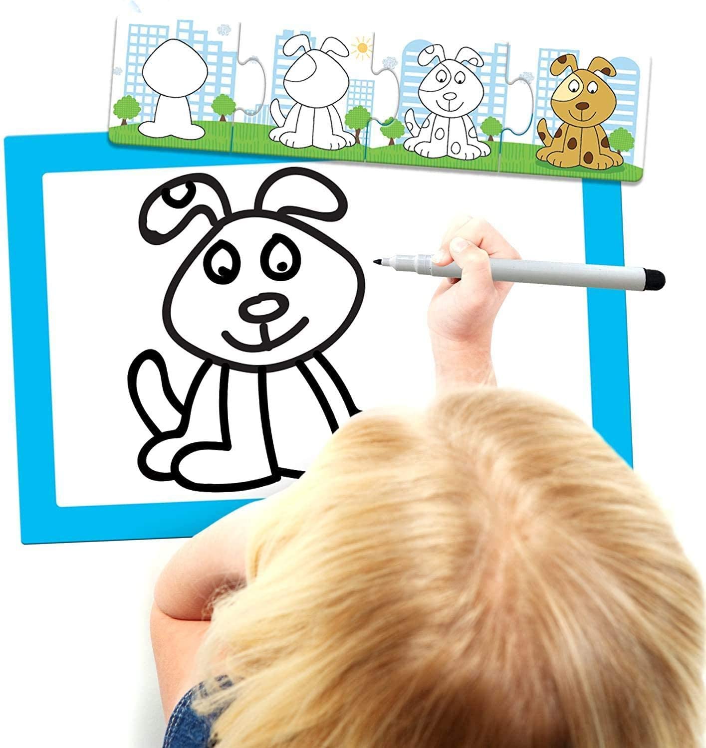 Easy to Follow Learn & Draw Simple Animals Step by Step Drawing Kit for Children for KsmToys by Headu
