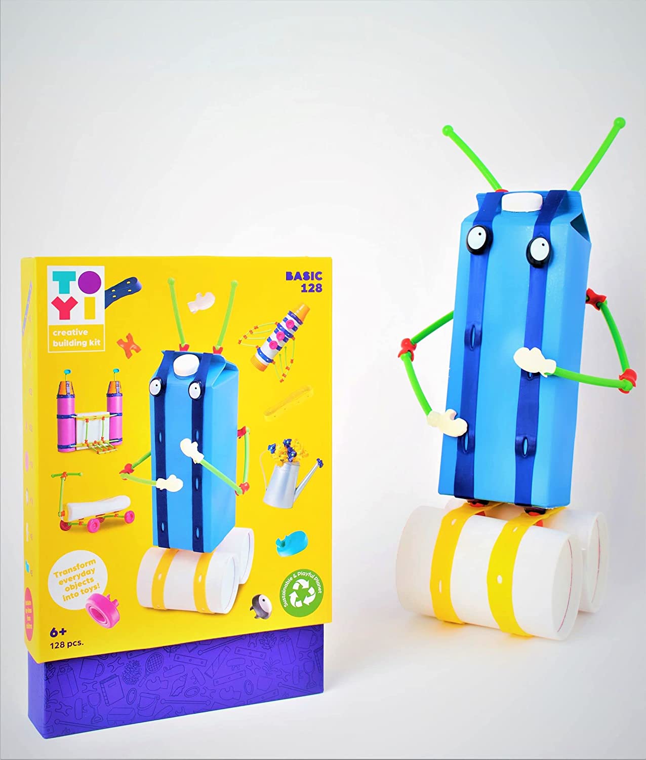 Toyi Master Fidget Construction Building Toy Creative Colorful Fun Eco-Friendly Play Set 128Pcs