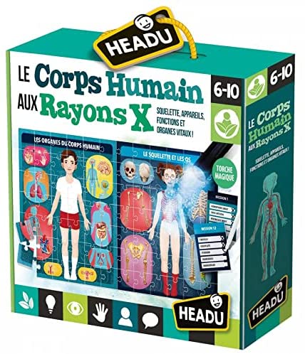 Le Corps Humain Aux Rayons X Or he Human Body Under X-Ray Educational Puzzle Learn About The Bones Tissues Functions of The Organs and More by Headu