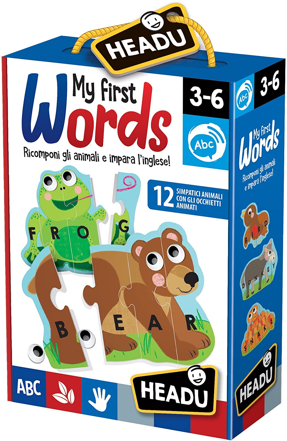 My First Words Learn to Read Selfcorrecting Animal Puzzle for KsmToys by Heady