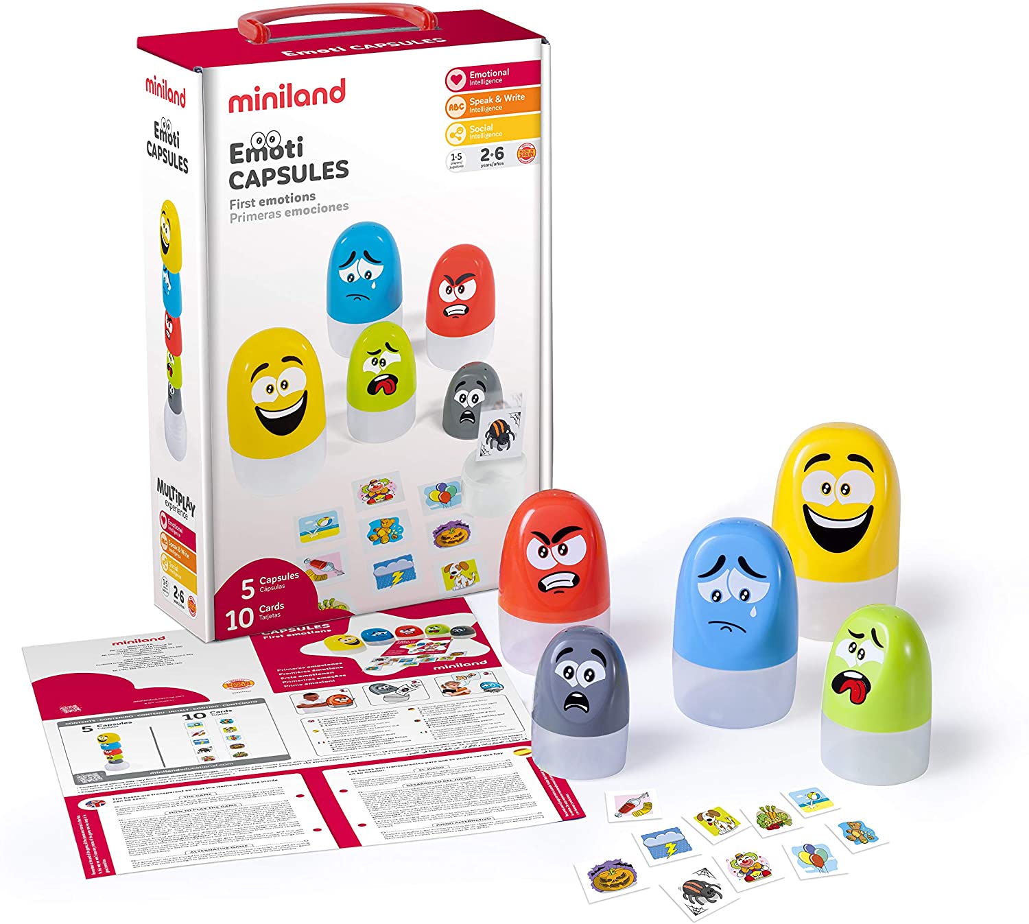 Miniland Educational - Emoti Capsules Playset for Kids