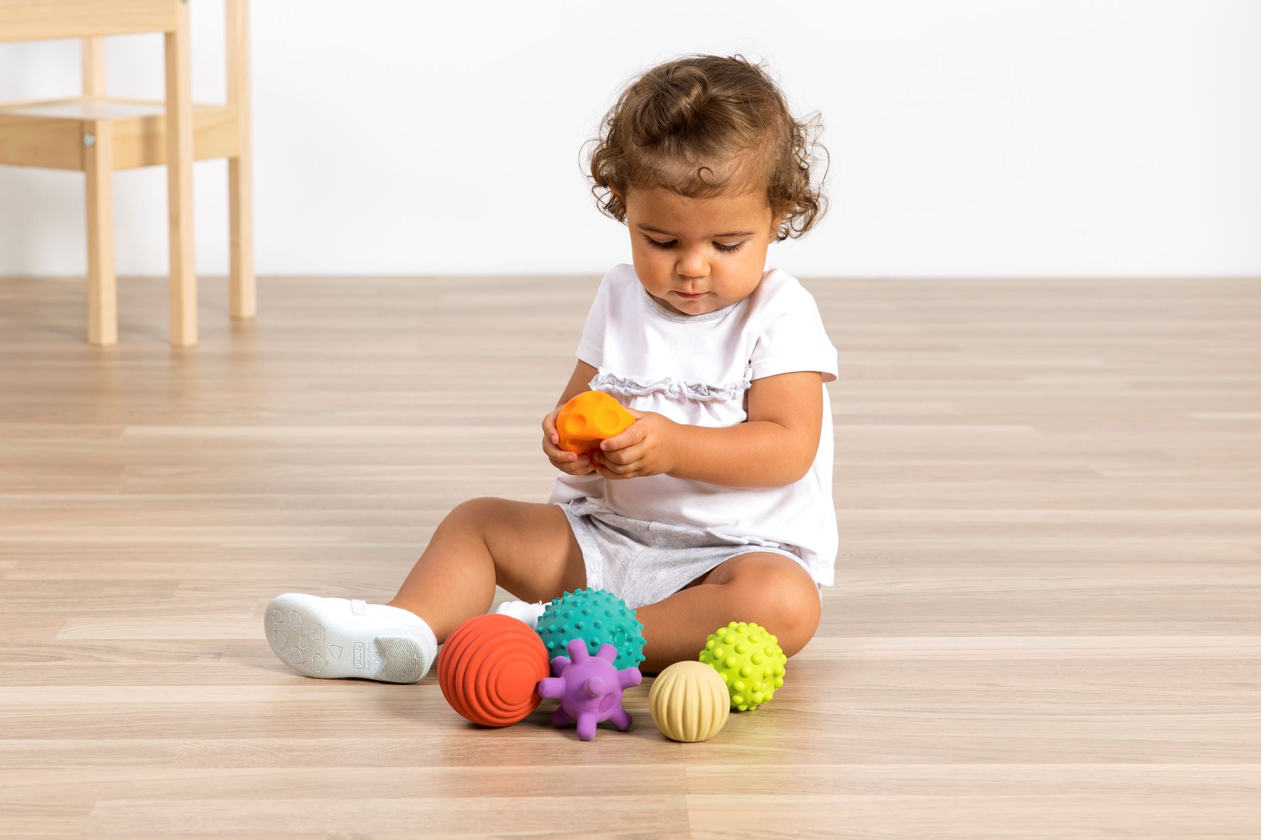 Miniland ECO Textured Multi Ball Set Toy for Sensory Exploration and Engagement for Ages 6m+ 6 Piece Set