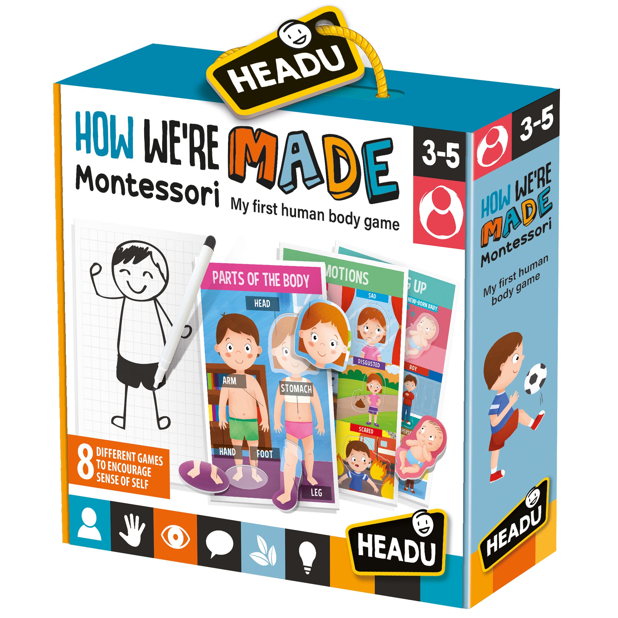 How are we Made My First Game About The Human Body Designed with Montessori Concept for Ksmtoys by Headu