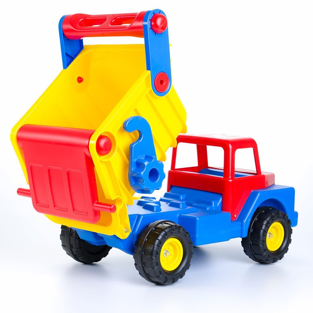 Truck No. 1 Ride On Dump Truck With Easy Grip Handles By Wader Quality Toys