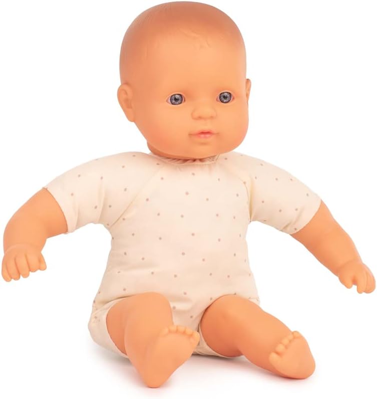 KsmToys Miniland 13″ 33cm Soft Body Caucasian Doll with Organic Cotton Clothes BPA-Free Vinyl Head arms and Legs with Realistic Features and Details Fully Posable