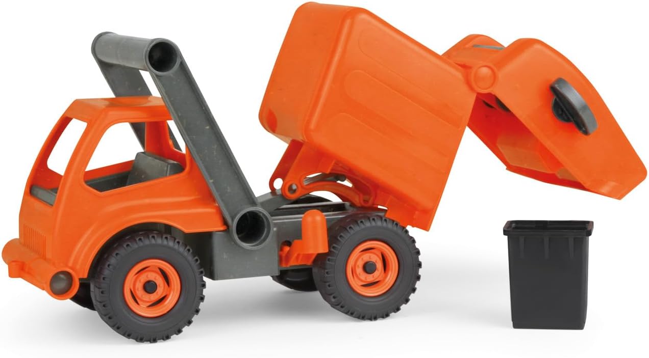 KsmToys Lena Eco Active Garbage Truck Toy for Kids, Easy Grab Handle and Flip Open Cab, Super Sturdy Construction for Real Action (Digging in The Dirt Or Sandbox) …