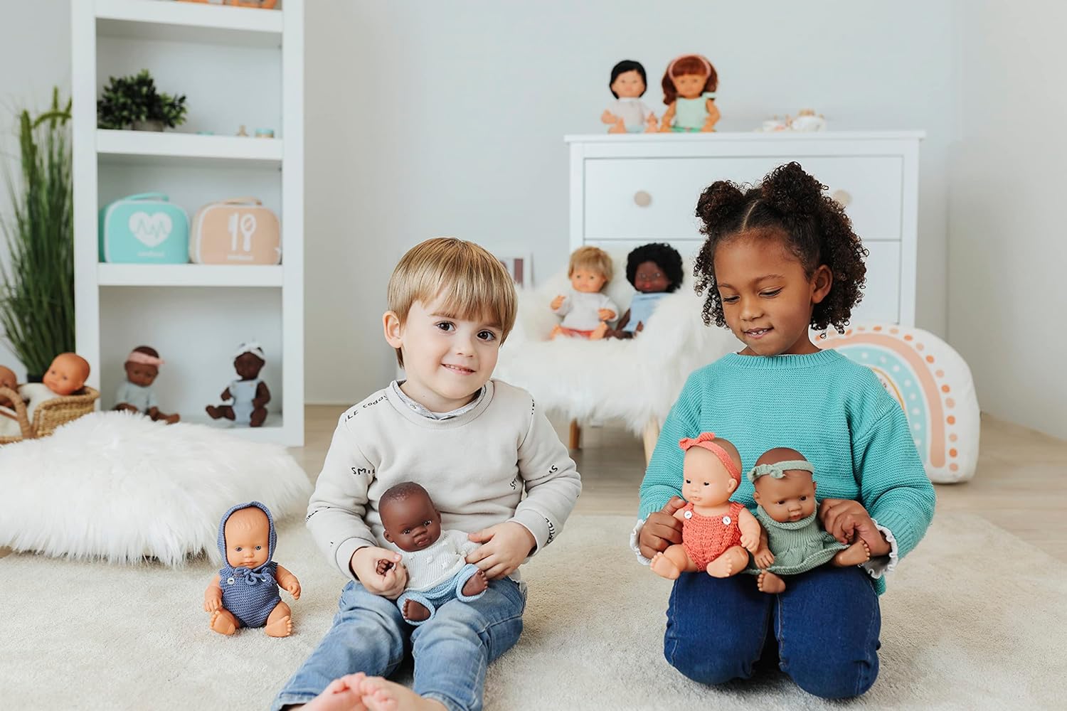 KsmToys Miniland 8.25″ 20cm Soft Body Caucasian Baby Boy Doll with Organic Cotton Clothes BPA-Free Vinyl Anatomically Correct Fully Articulated and Posable