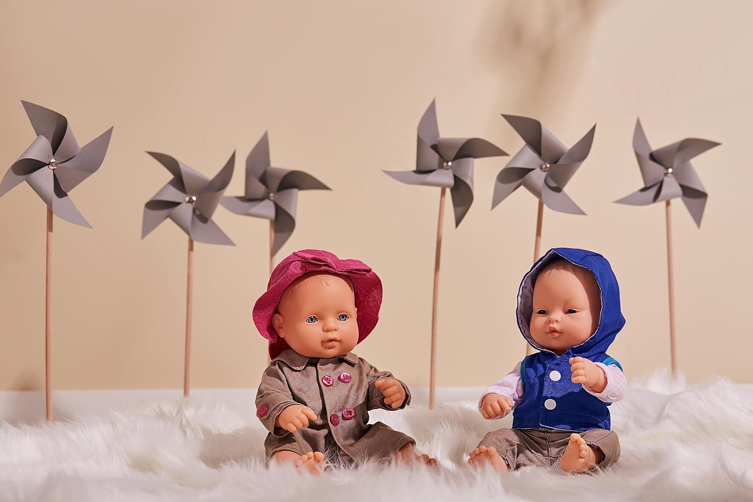 KsmToys Miniland 8.25″ 20cm Soft Body Caucasdian Baby Girl Doll with Organic Cotton Clothes BPA-Free Vinyl Anatomically Correct Fully Articulated and Posable