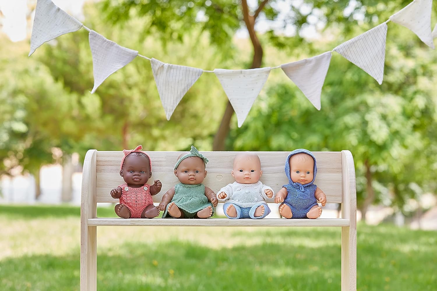 KsmToys Miniland 8.25″ 20cm Soft Body Caucasian Baby Boy Doll with Organic Cotton Clothes BPA-Free Vinyl Anatomically Correct Fully Articulated and Posable