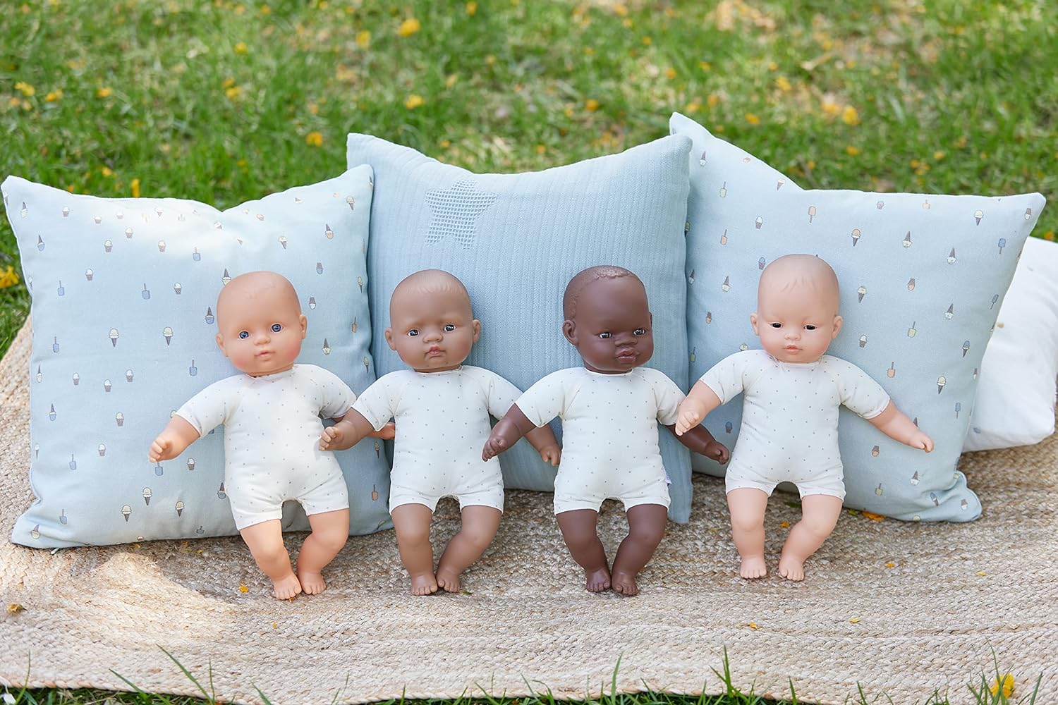 KsmToys Miniland 13″ 33cm Soft Body Caucasian Doll with Organic Cotton Clothes BPA-Free Vinyl Head arms and Legs with Realistic Features and Details Fully Posable