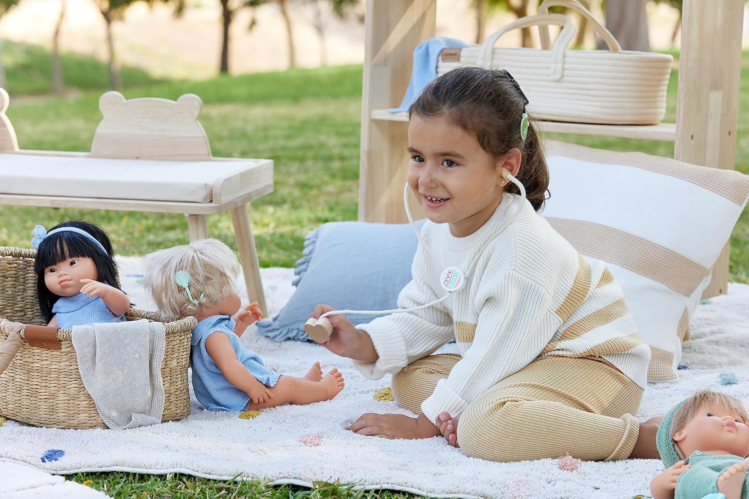 KsmToys Miniland 8.25″ 20cm Soft Body Hispanic Baby Boy Doll with Organic Cotton Clothes BPA-Free Vinyl Anatomically Correct Fully Articulated